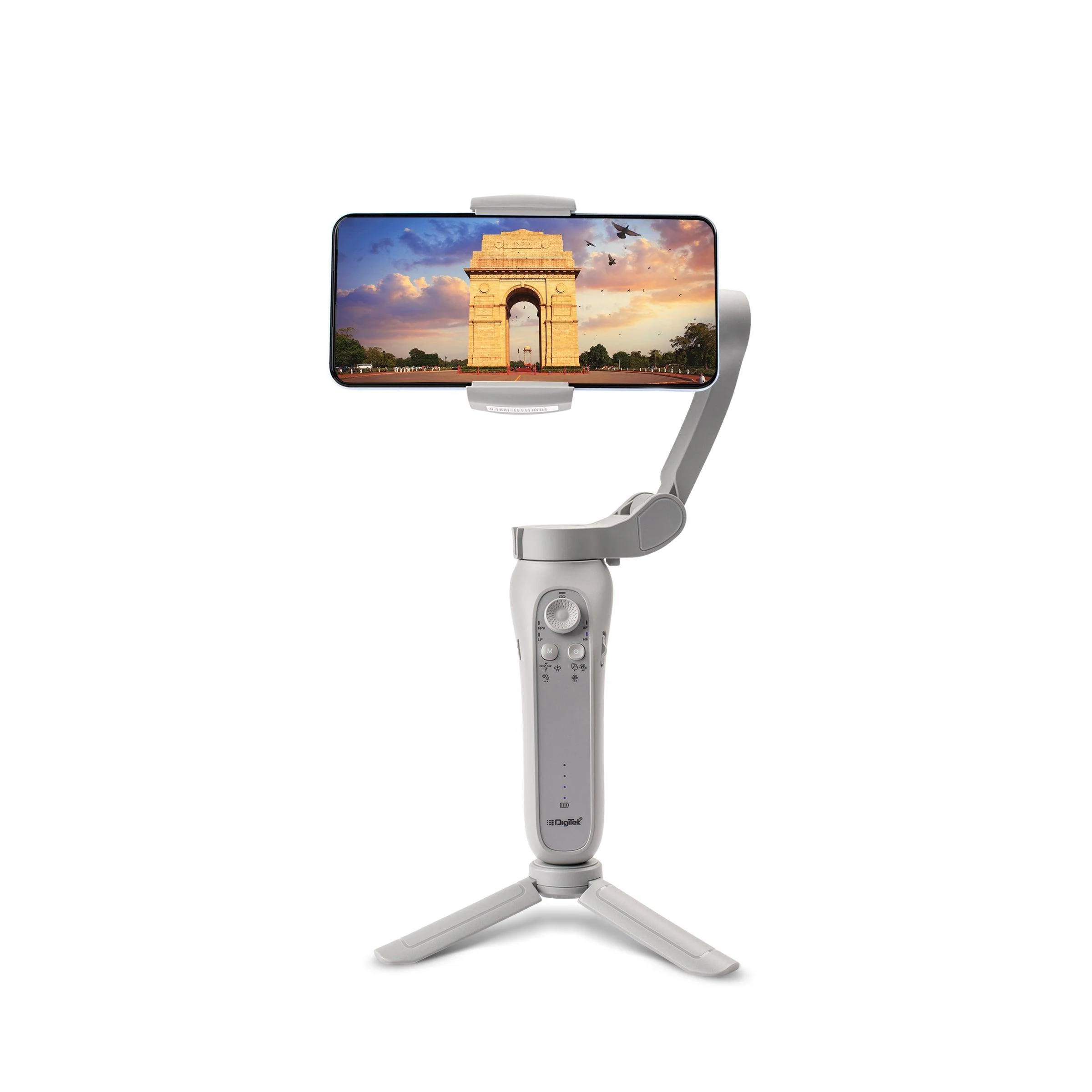 Digitek (DSG 007F) 3 Axis Handheld Steady Gimbal PTZ Camera Mount for All Smart Phones with Face & Object Tracking Motion, Various Time Lapse Features - Image 3