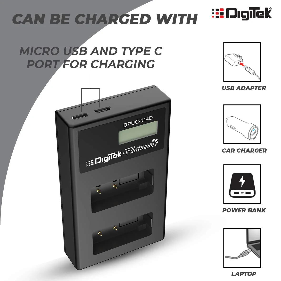 Digitek (DPUC 014S (LCD MU) FZ100 for FZ100) Platinum Charger DPUC 014S (LCD MU) FZ100 for FZ100 Battery - Image 5