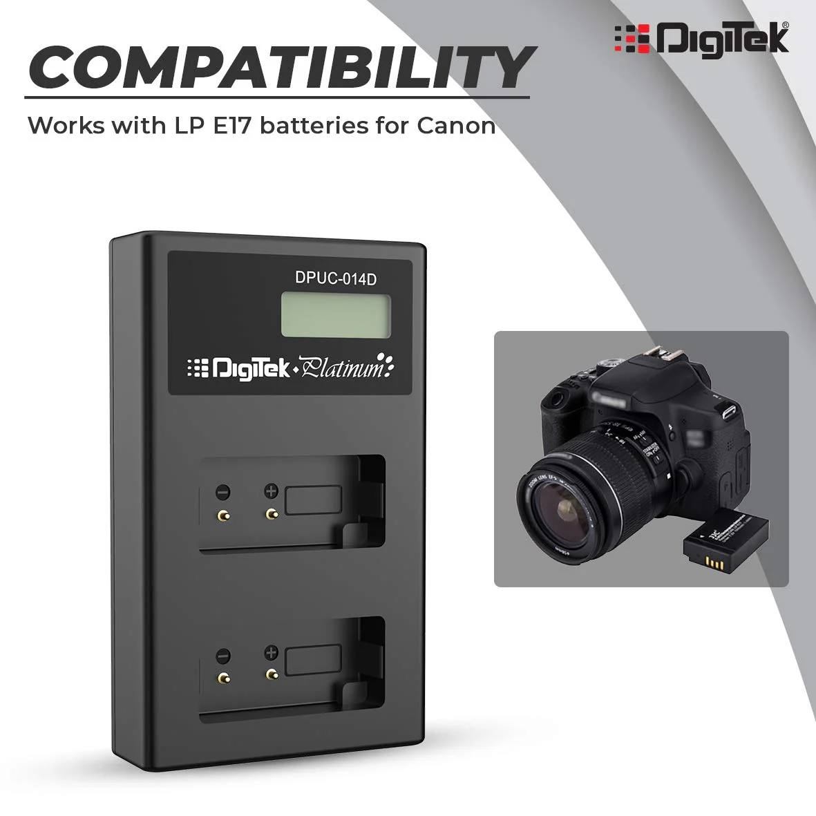 Digitek (DPUC 014S (LCD MU) LPE6 for LPE6) Platinum Charger DPUC 014S (LCD MU) LPE6 for LPE6 Battery - Image 5