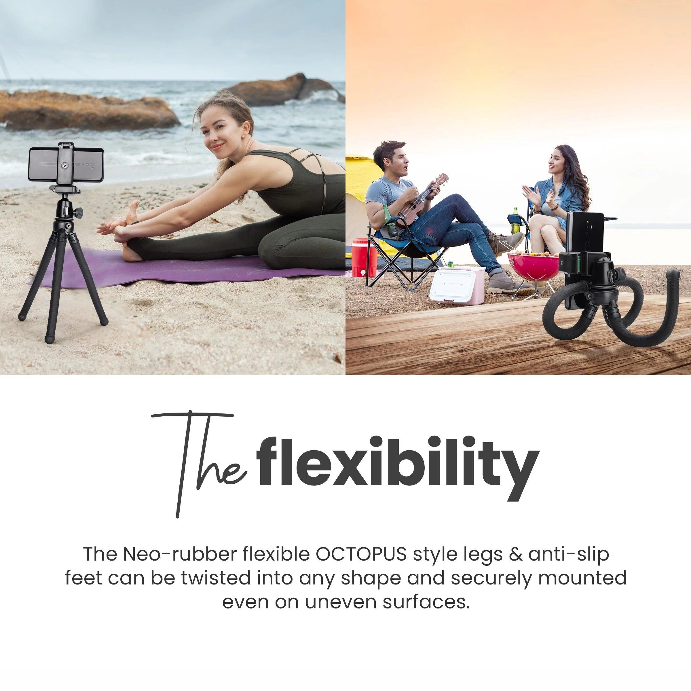 DIGITEK (DTR-320 FT) Flexible Gorillapod Tripod for All Cameras and Mobile Phones with 360° Ball Head and Phone Holder, Max. Load 3kgs, Carry Bag Included, (Black) - Image 6