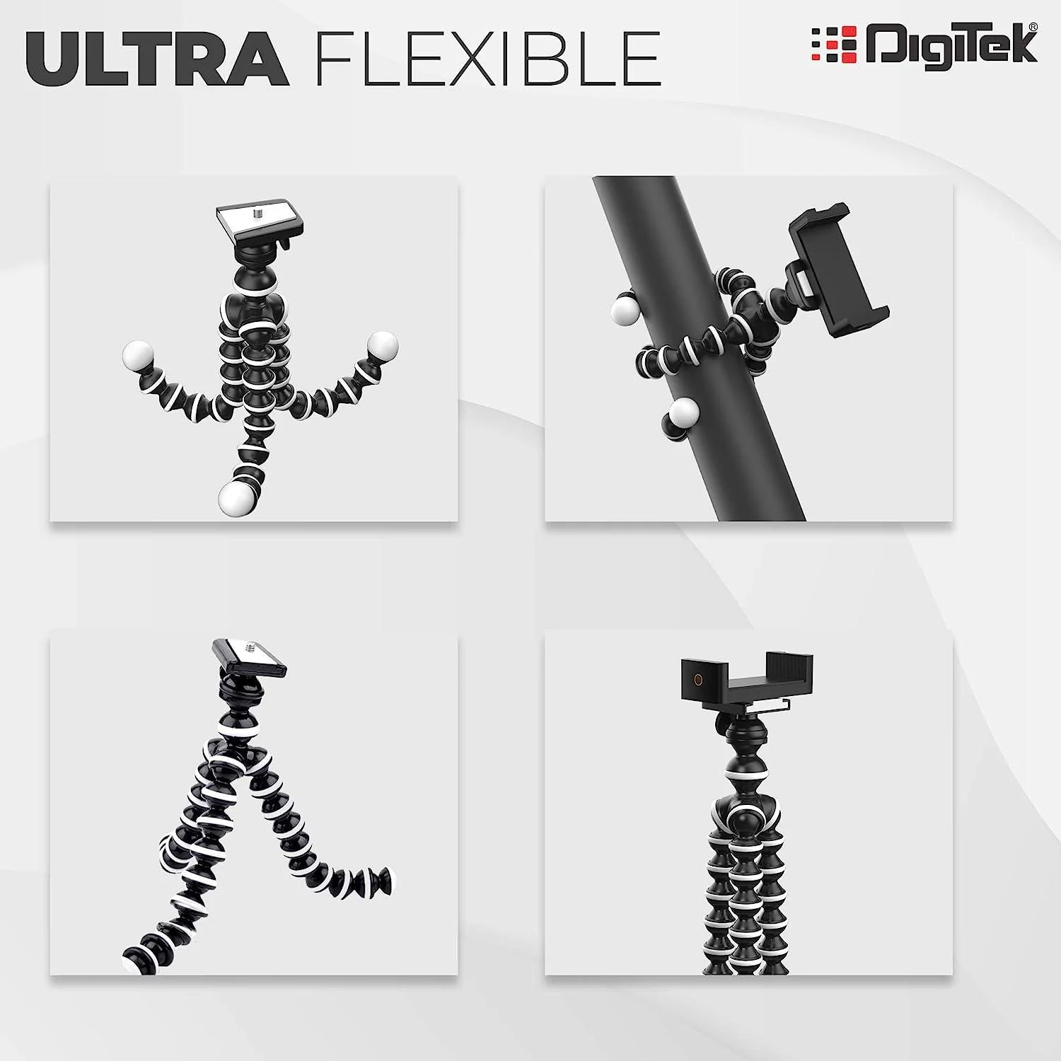 DIGITEK® (DTR 260 GT) Gorilla Tripod/Mini 33 CM (13 Inch) Tripod for Mobile Phone with Phone Mount & Remote, Flexible Gorilla Stand for Point and Shoot & Action Cameras - Image 4