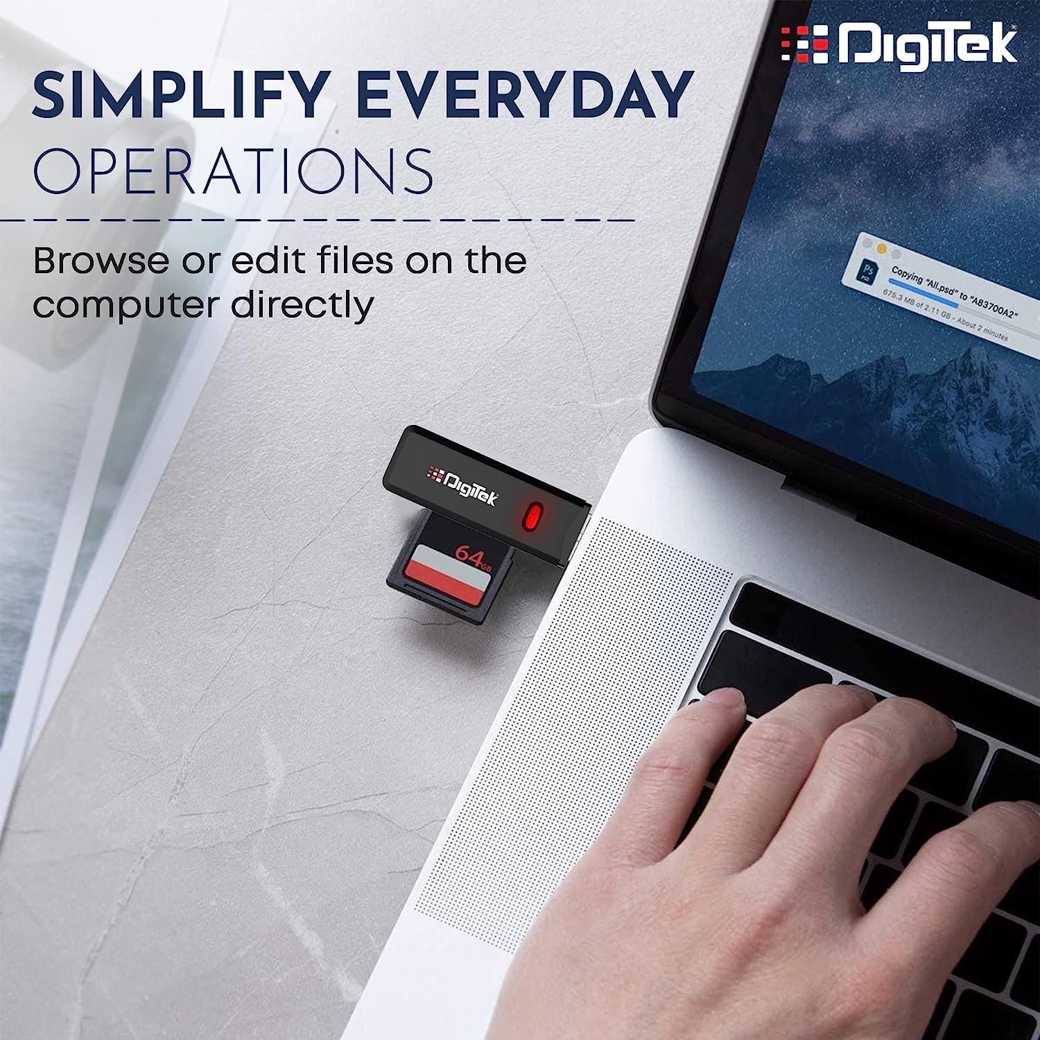 Digitek (DCR-006) High Speed USB 3.0 Card Reader DCR-006, Black se - Image 4