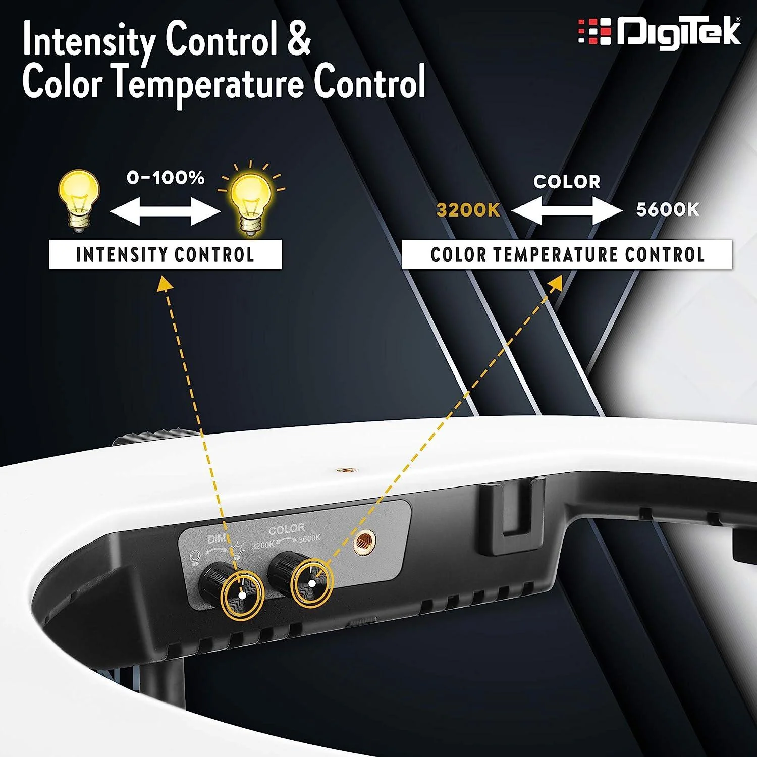 Digitek (DRL-18H C) Professional 46 CM (18" inch) Big LED Ring Light with Stand, 2 color modes Dimmable Lighting - Image 4