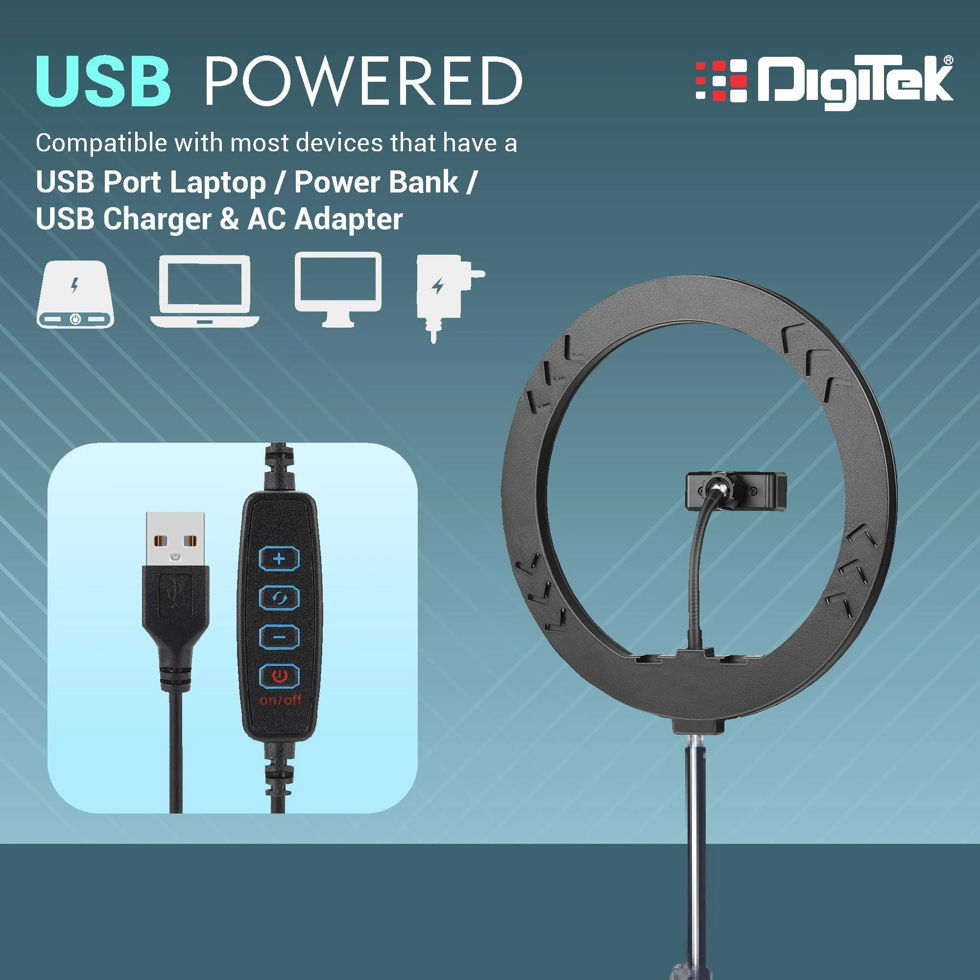 Digitek (DRL-14C) Professional (31cm) Dual Temperature LED Ring Light with Tripod Stand for YouTube, Photo-Shoot, Video Shoot, Live Stream, Makeup, Vlogging & More - Image 5