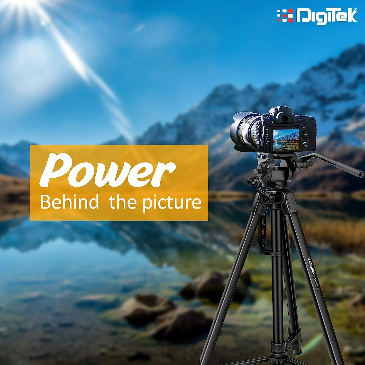 Digitek (DPVH 110) Professional Video Head | Fluid Head with 2 Way Adjustable Pan Head | Supports Multiple Tripods & Monopods (Load Capacity-10 Kgs) - Image 5